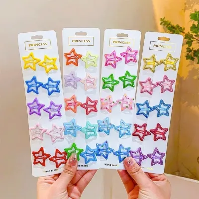 Star Geometric Mini Hairpins Set For Baby